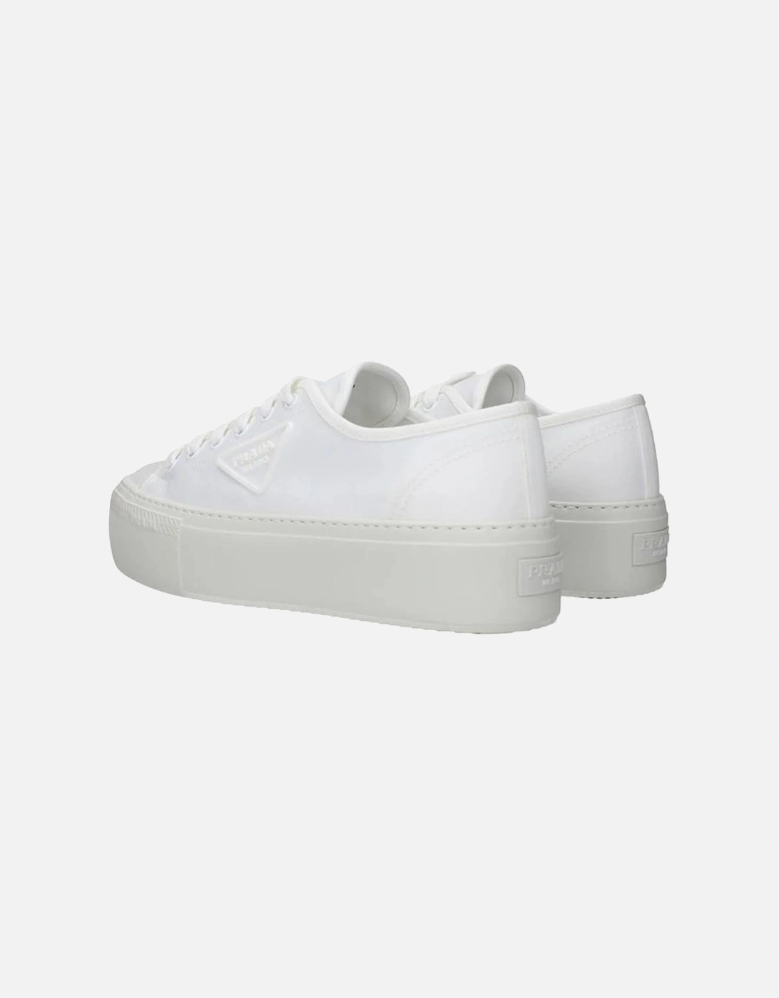 Leather Insole Lace-Up Sneakers with Logo Detailing Women - White