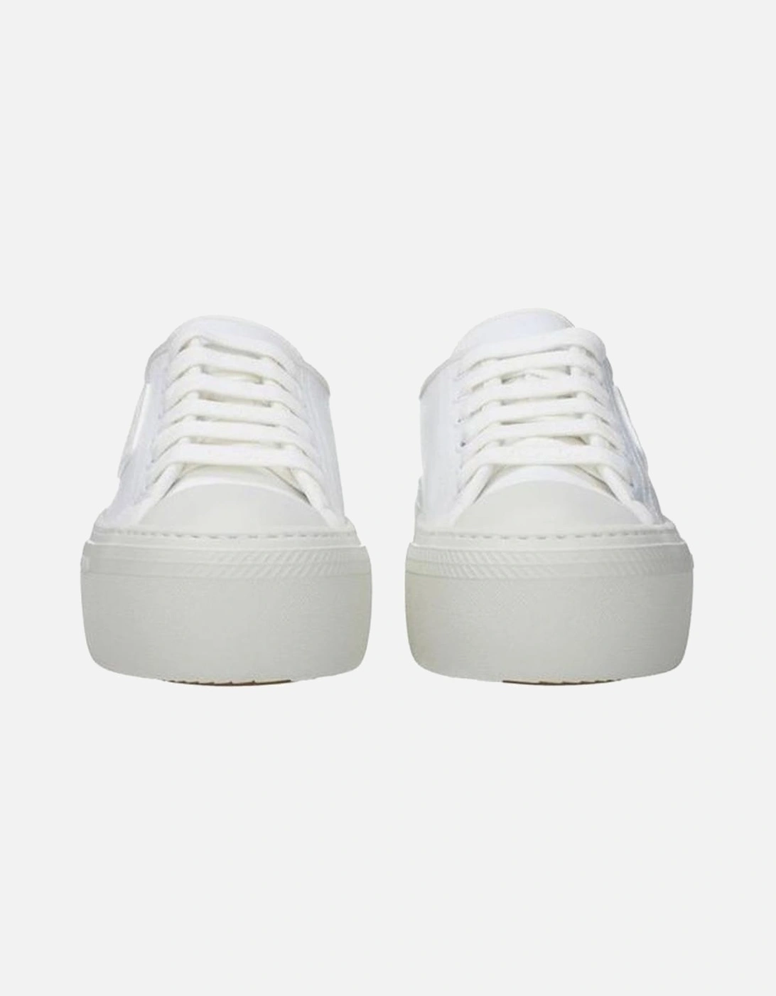 Leather Insole Lace-Up Sneakers with Logo Detailing Women - White