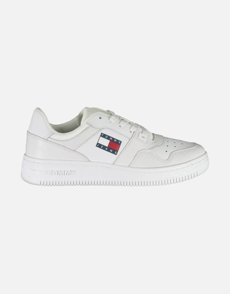 Eco-Conscious Lace-Up Sneakers with Recycled Materials Women - White