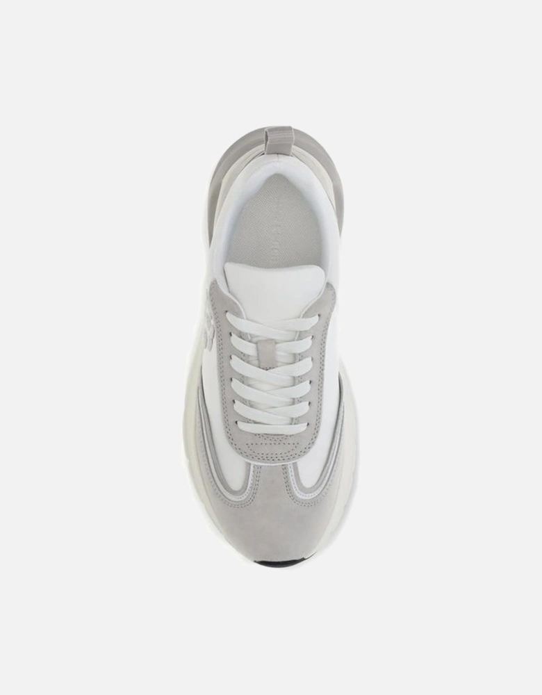 Good Luck Almond-Toe Lace-Up Sneakers Women - White
