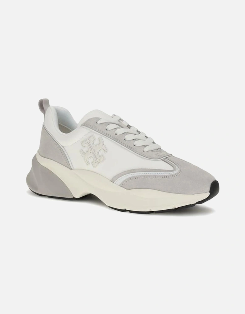 Good Luck Almond-Toe Lace-Up Sneakers Women - White