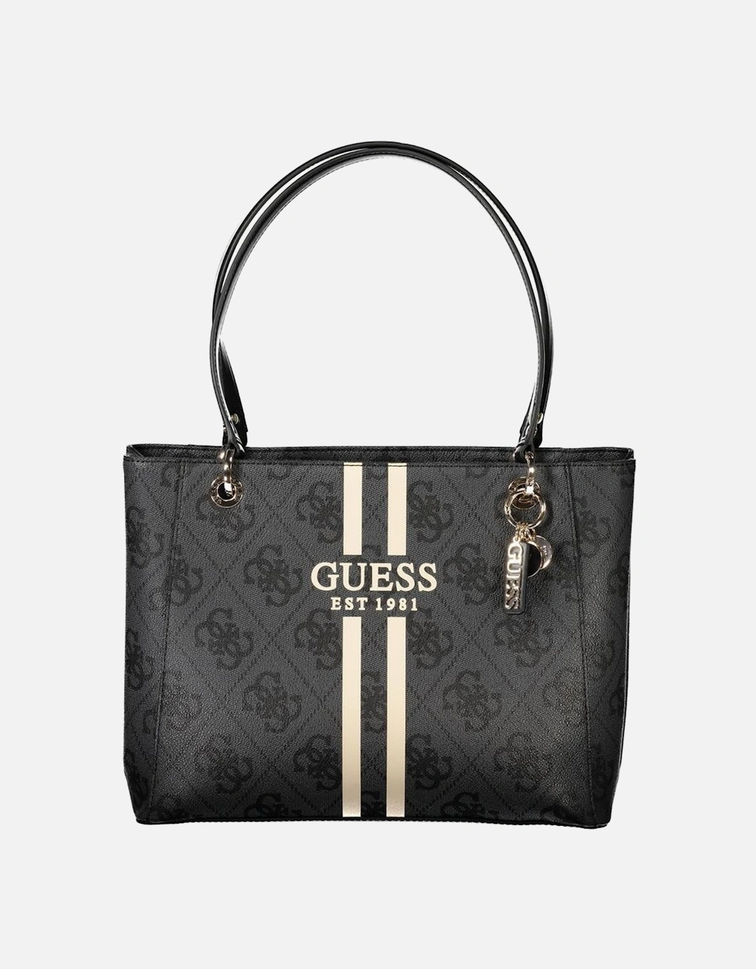 Dual Compartment Shoulder Bag with Zip Closure Women - Black Handbags, 4 of 3