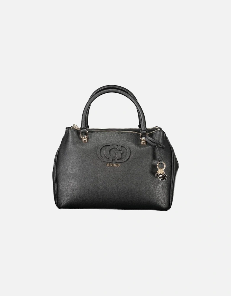 Chic Polyethylene Handbag with Versatile Straps Women - Black