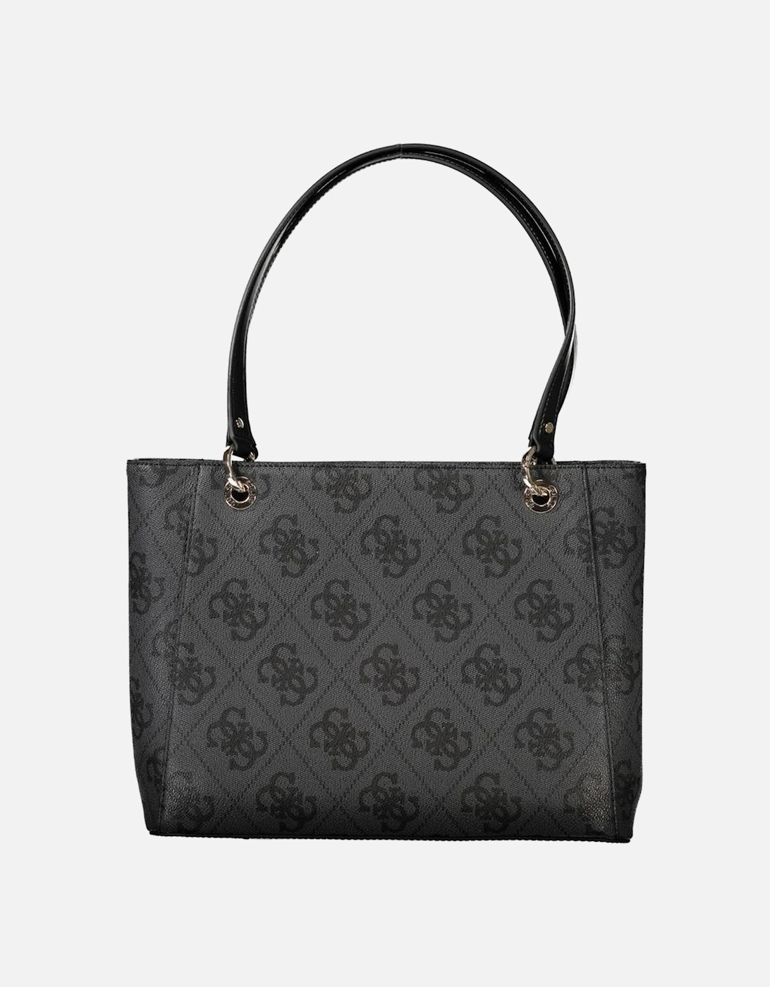 Dual Compartment Shoulder Bag with Zip Closure Women - Black Handbags
