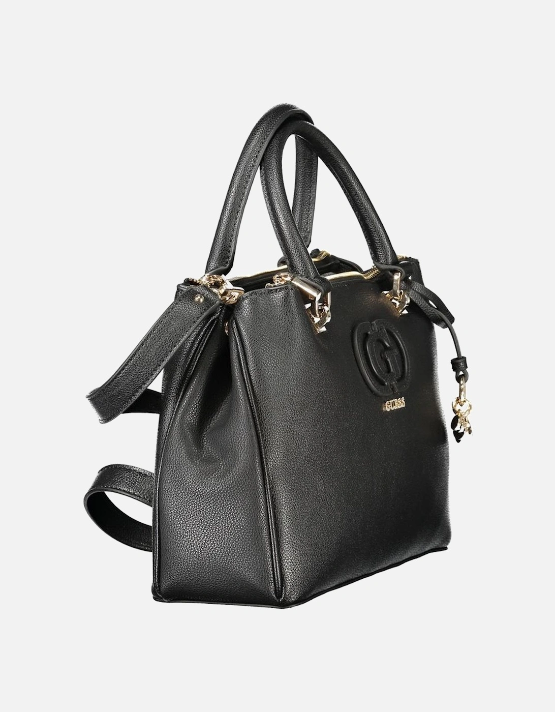 Chic Polyethylene Handbag with Versatile Straps Women - Black