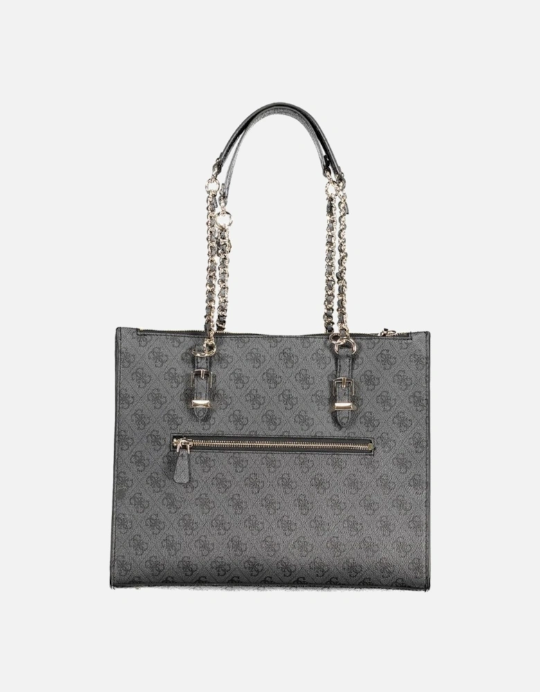Black Shoulder Bag with Chain Handles Women Handbags