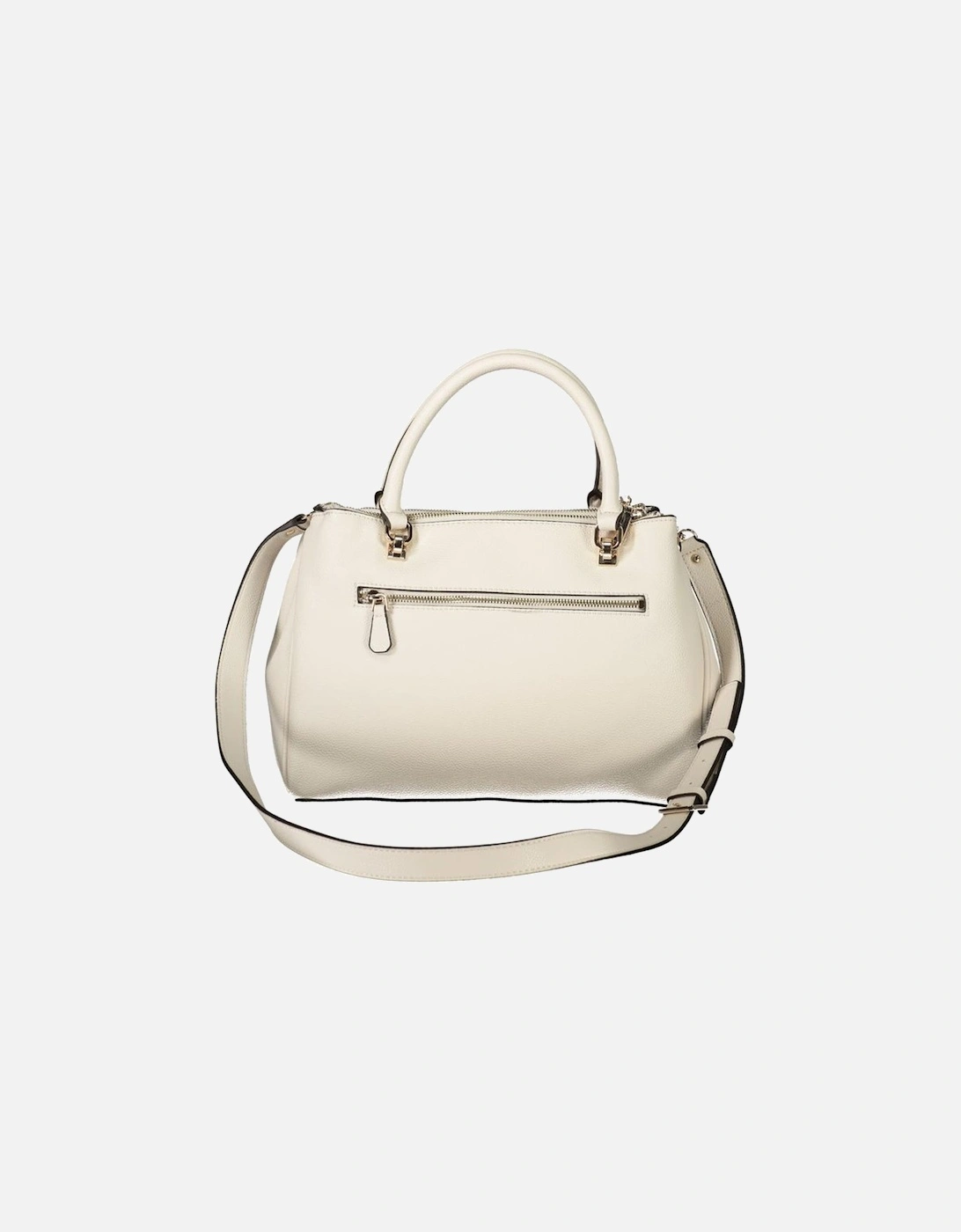 Handcrafted Polyethylene Calebra Bag with Twin Handles Women - White