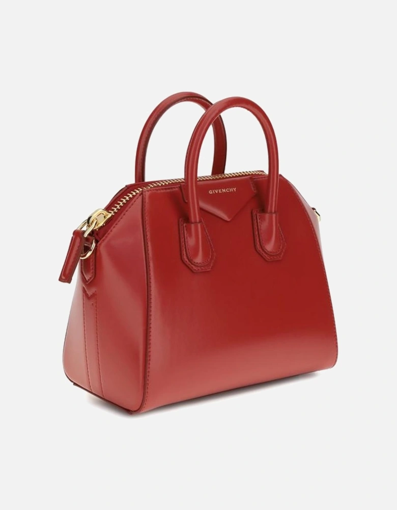 Antigona Leather Mini Handbag with Monogram Women - Red