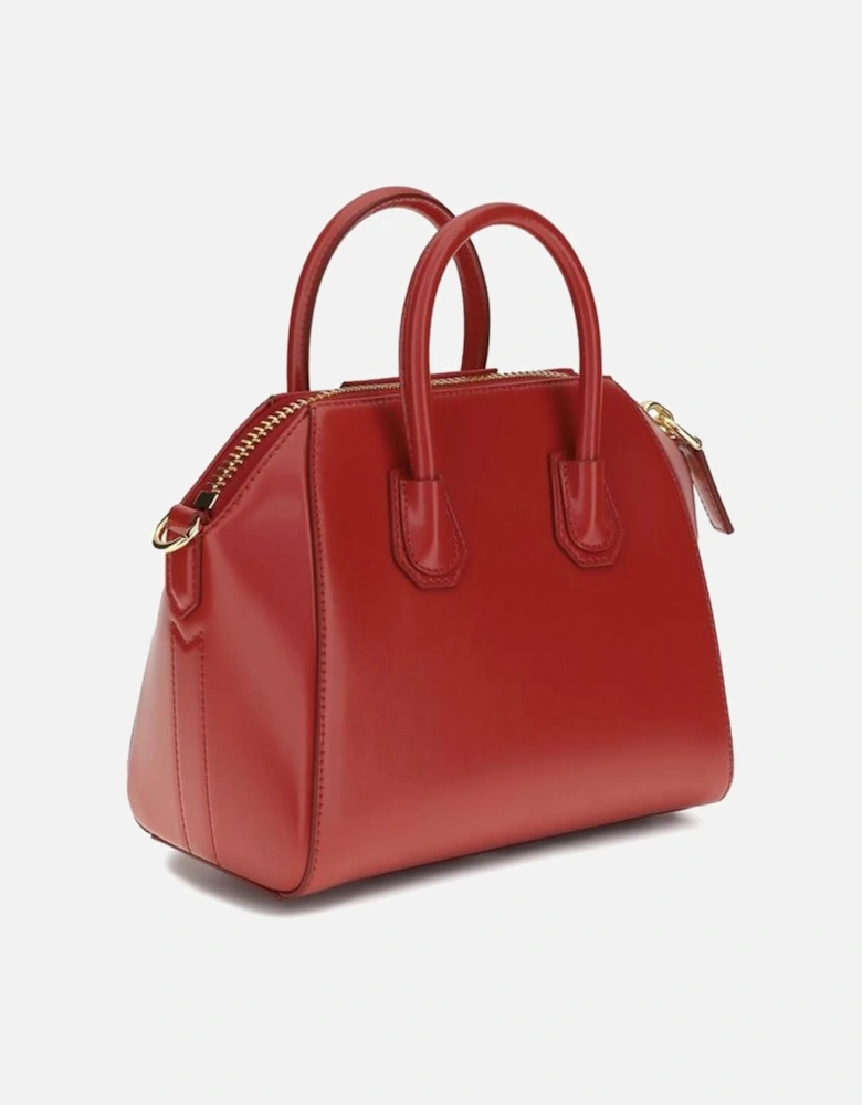 Antigona Leather Mini Handbag with Monogram Women - Red