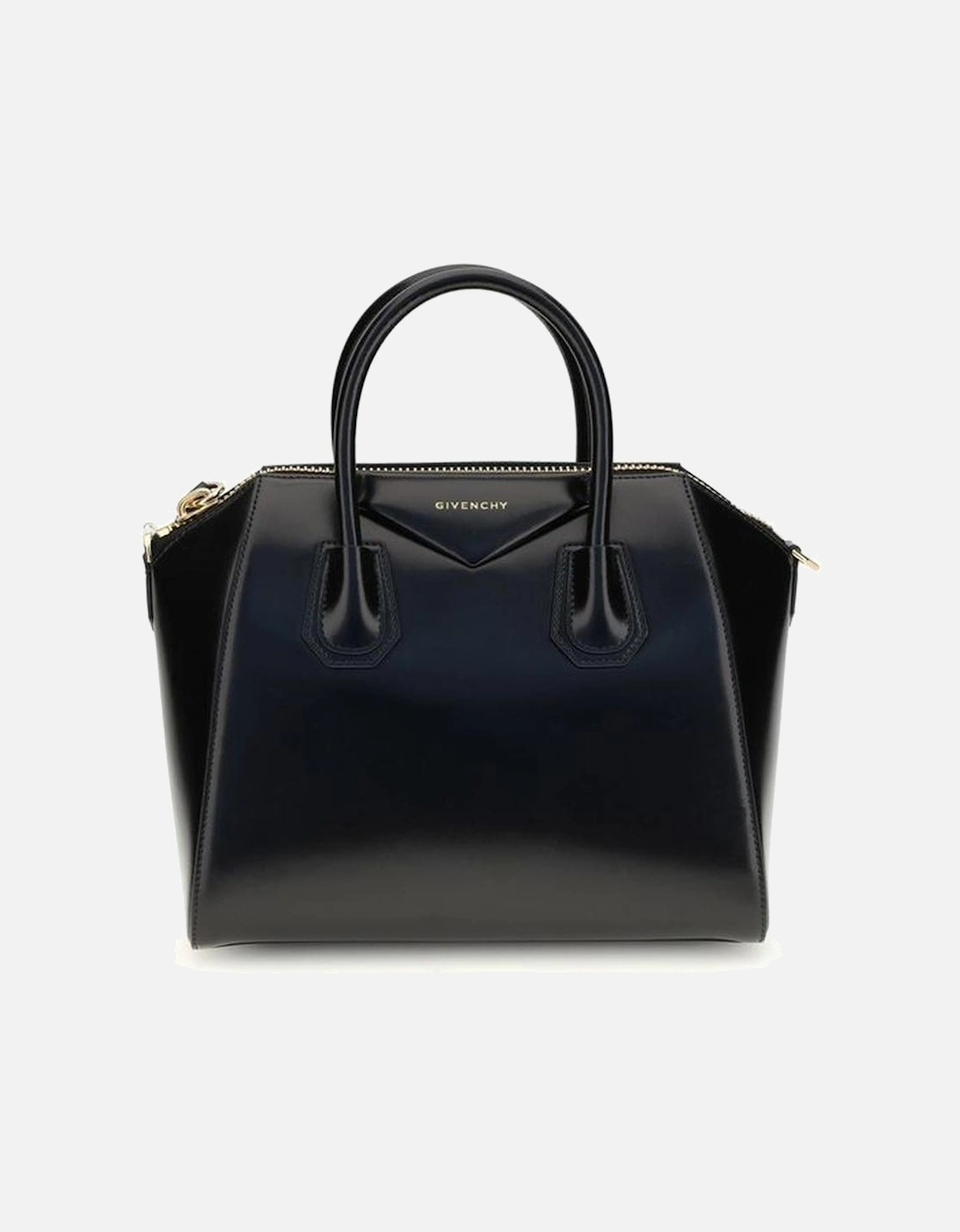 Small Leather Handbag with Gold Details Women - Black, 5 of 4