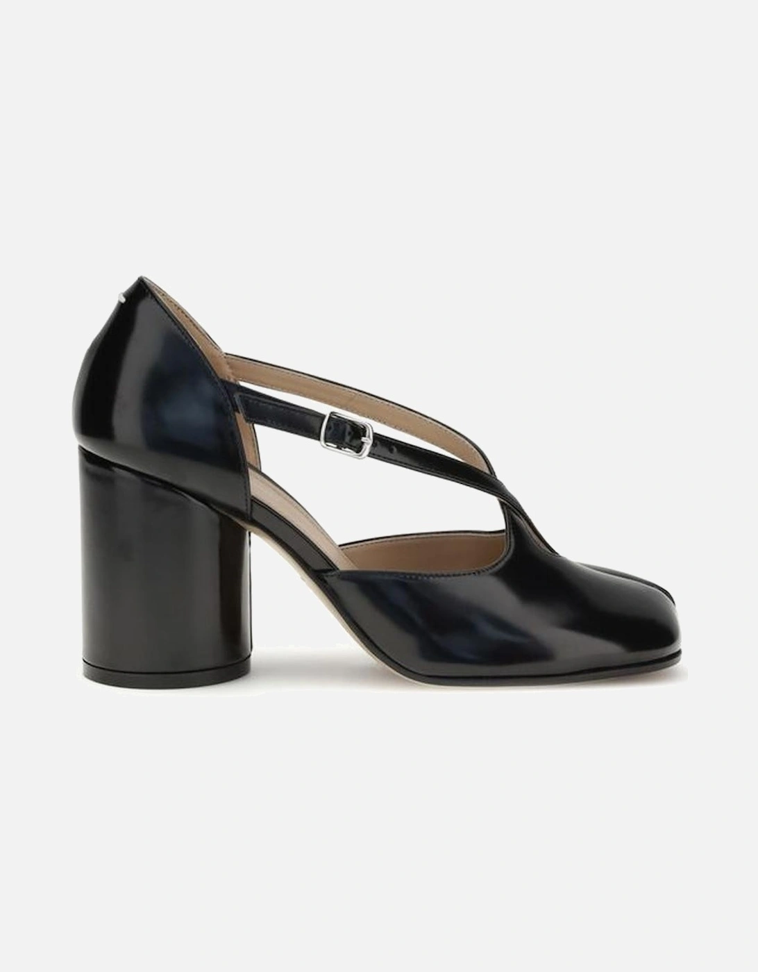 Tabi Pumps with Crisscross Straps and High Heel Women - Black, 5 of 4