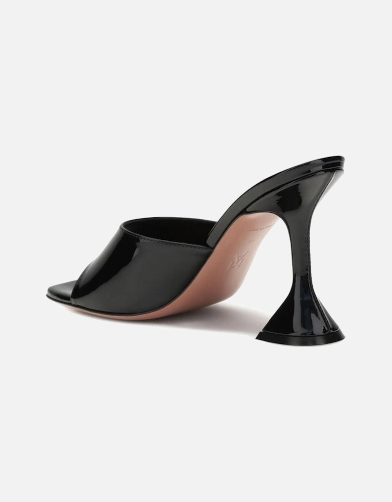 Patent-Leather Lupita Sandals with Geometric Heel Women - Black