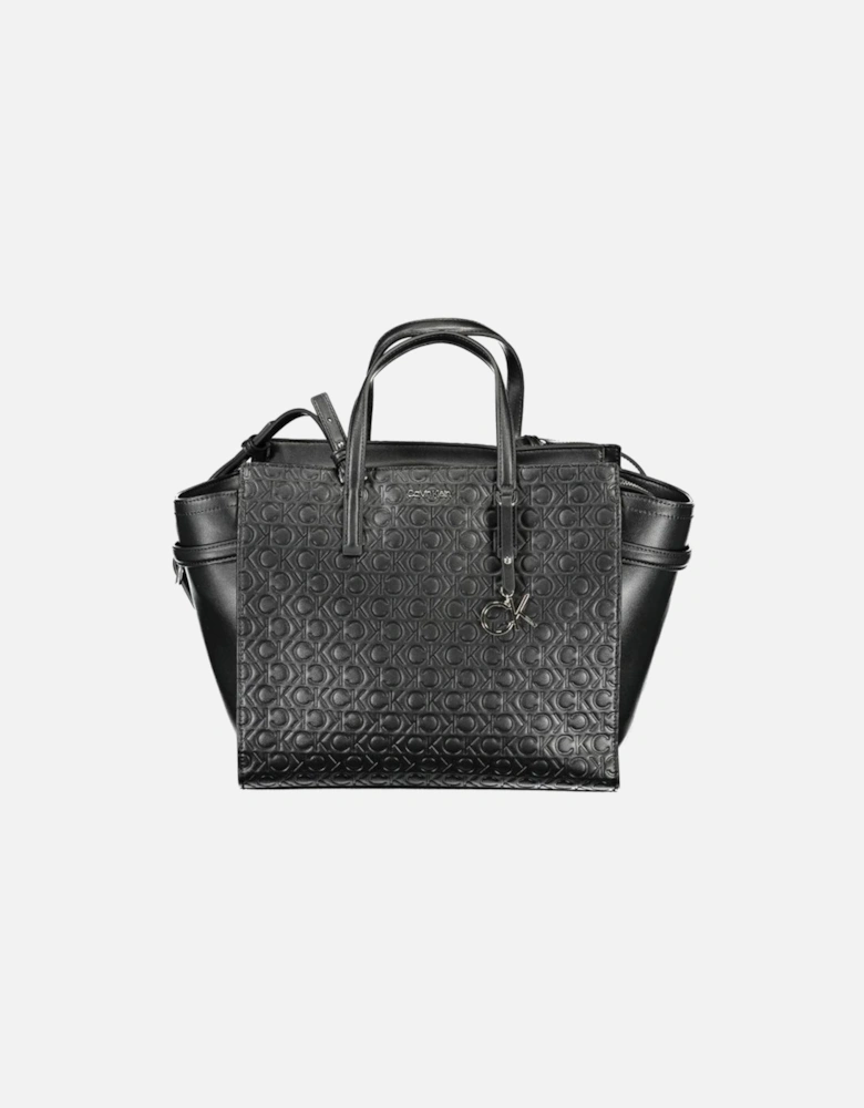 2 Handle Bag with Adjustable Strap Women - Black Handbags