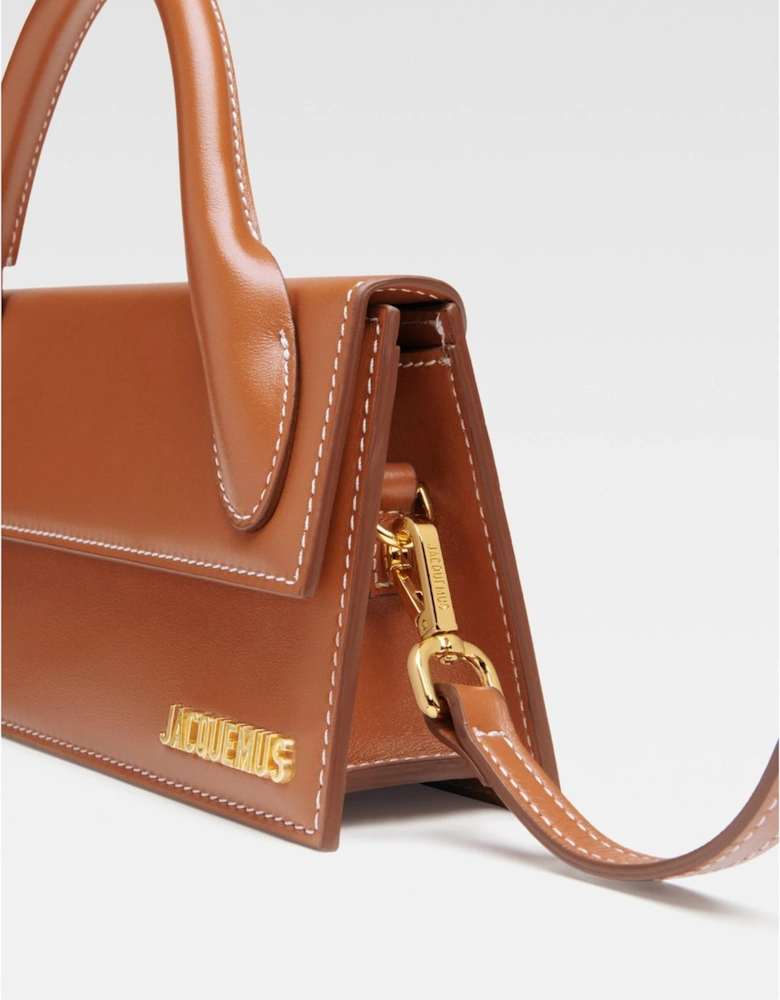 Textured Leather Bag with Gold Hardware Women - Pink Handbags