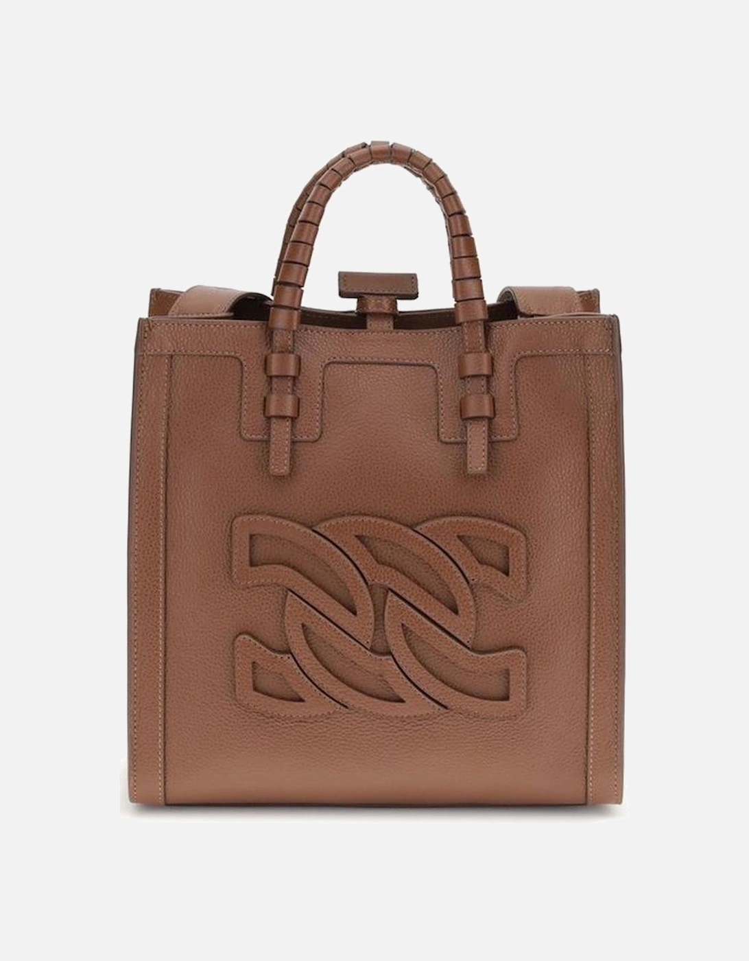 Demetra Tote Bag with Tubular Handles Women - Brown Shoulder Bags, 5 of 4