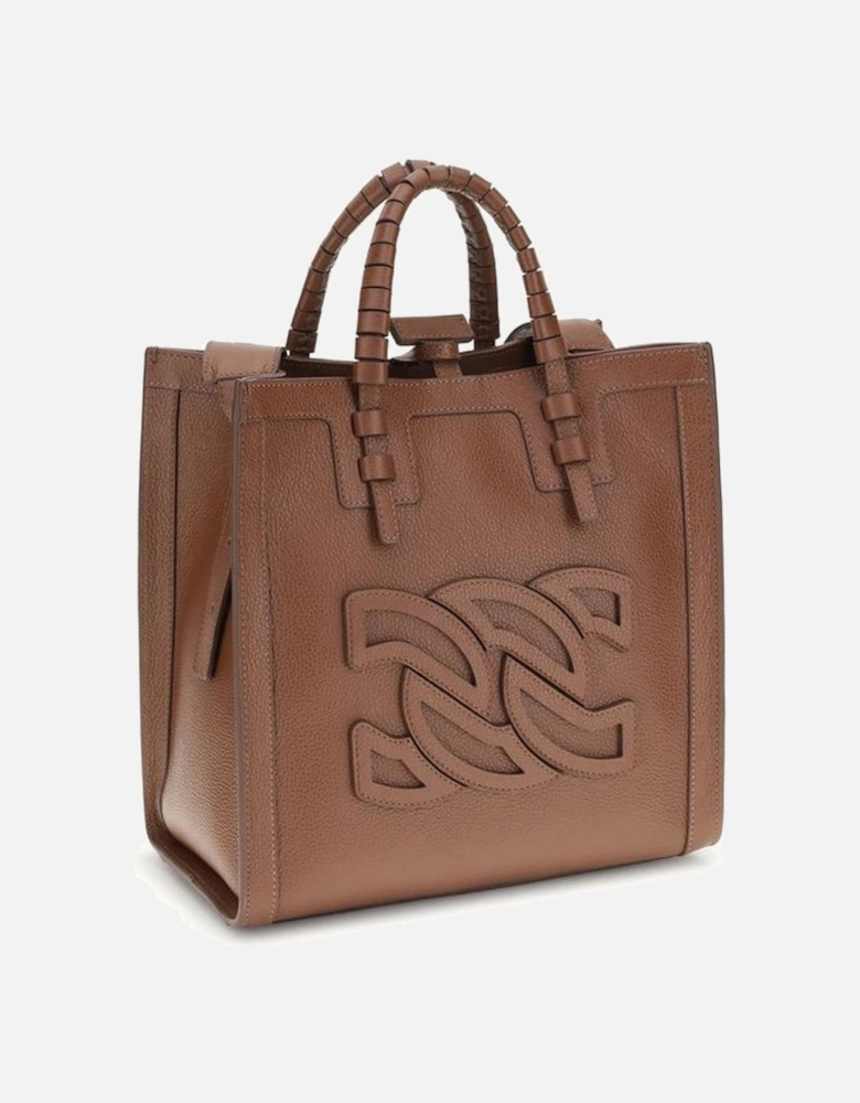 Demetra Tote Bag with Tubular Handles Women - Brown Shoulder Bags