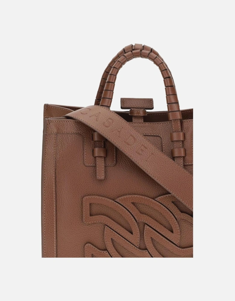 Demetra Tote Bag with Tubular Handles Women - Brown Shoulder Bags