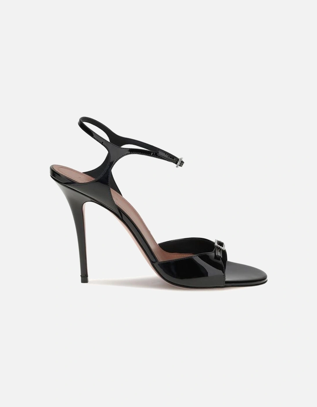 Patent Leather Stiletto Heel Sandals with Rhinestone Buckles Women -, 3 of 2