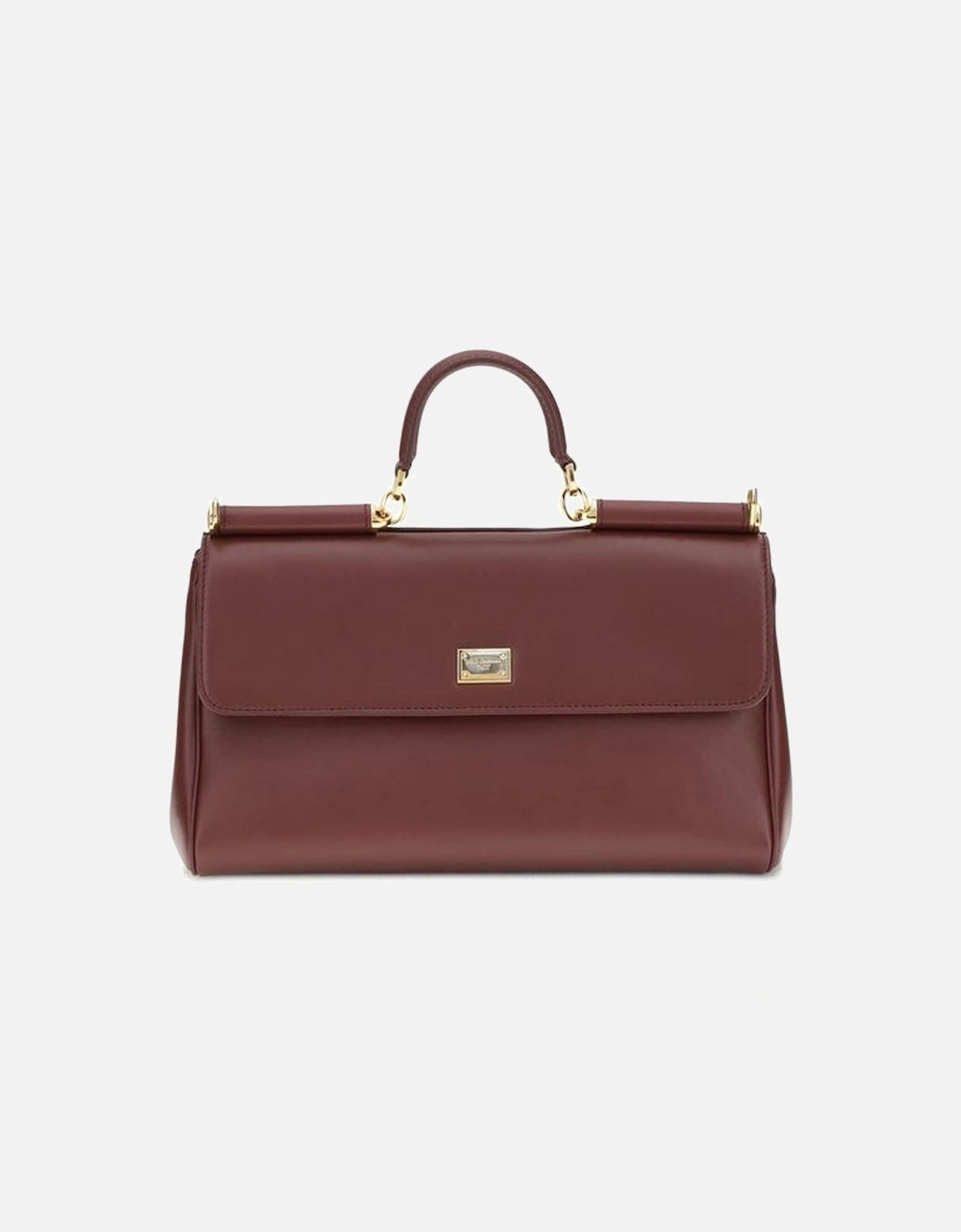 My Sicily Leather Handbag with Top Handle Women - Bordeaux Shoulder, 5 of 4