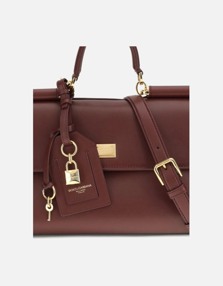 My Sicily Leather Handbag with Top Handle Women - Bordeaux Shoulder