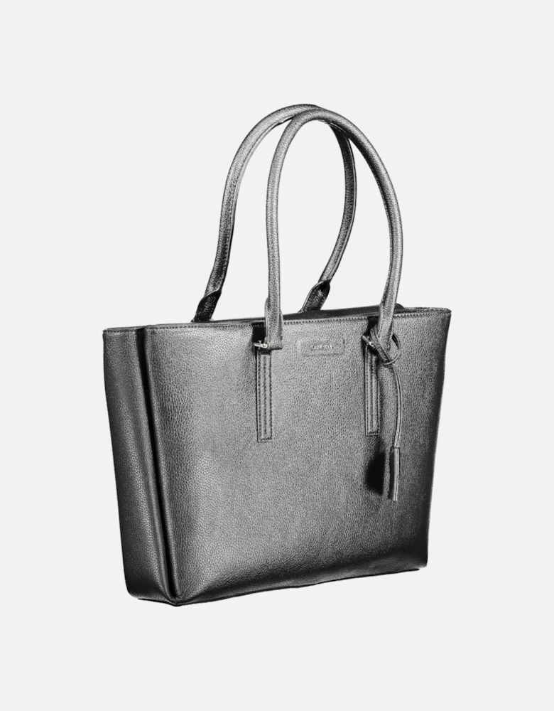 2-Handle Shoulder Bag with Multiple Compartments Women - Black
