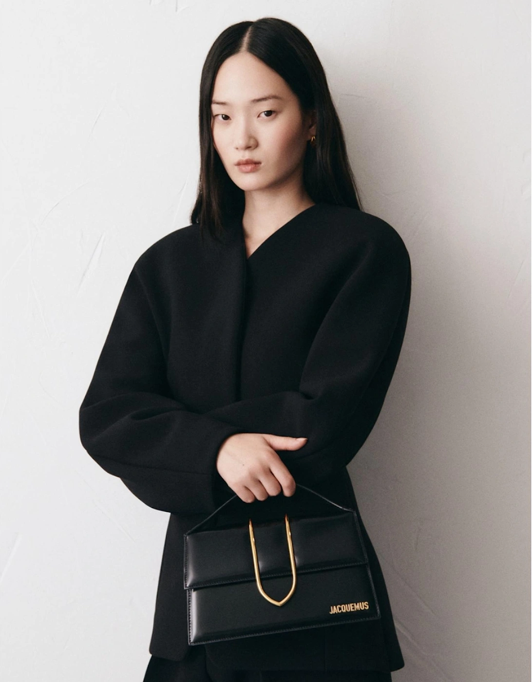 Le Grand Bambino Leather Bag with Gold Hardware Women - Black Handbags