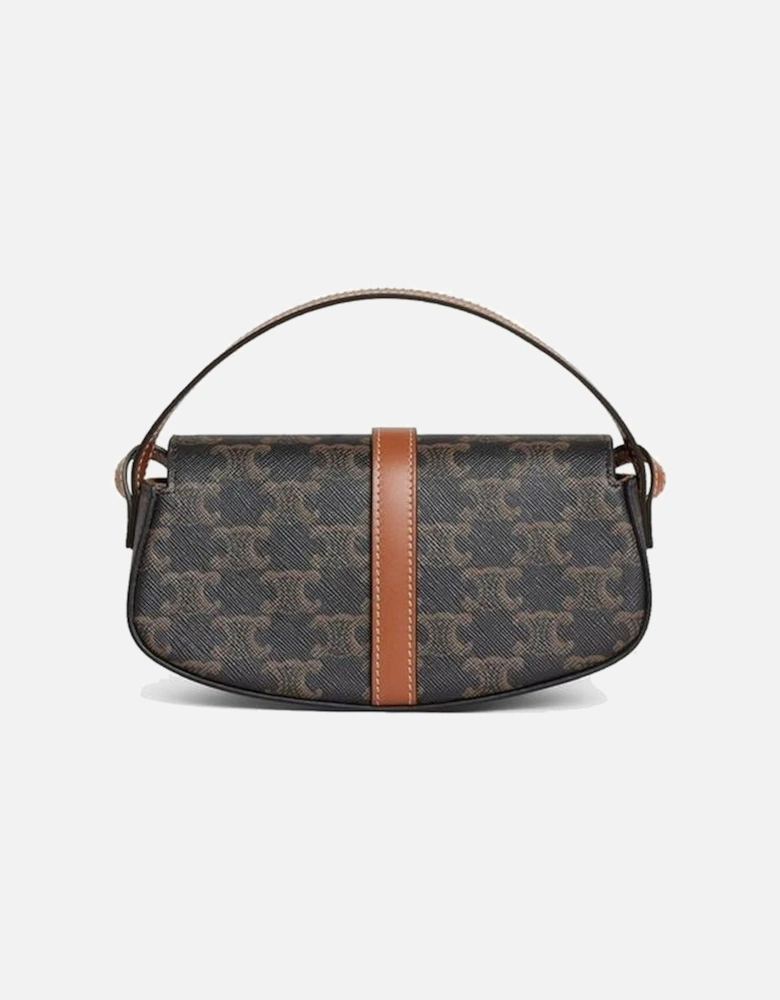 Calf Leather Top Handle Shoulder Bag Women - Brown