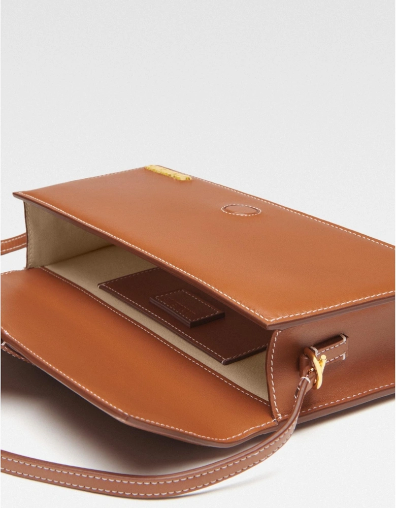 Le Bambino Long Leather Shoulder Bag with Gold Hardware Women - Pink
