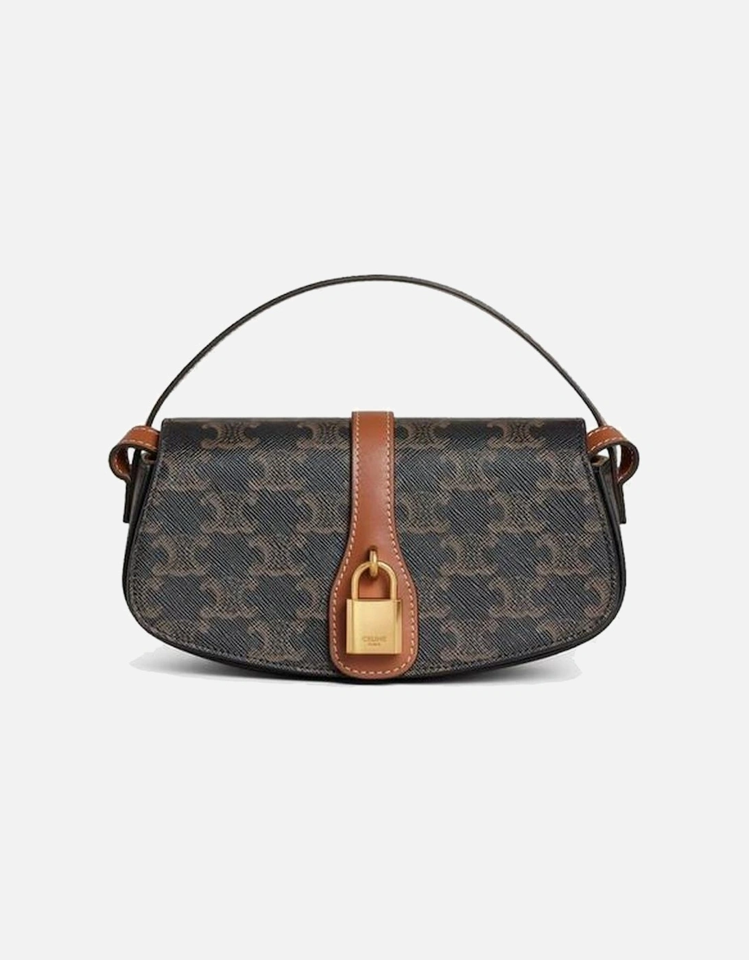 Calf Leather Top Handle Shoulder Bag Women - Brown, 5 of 4