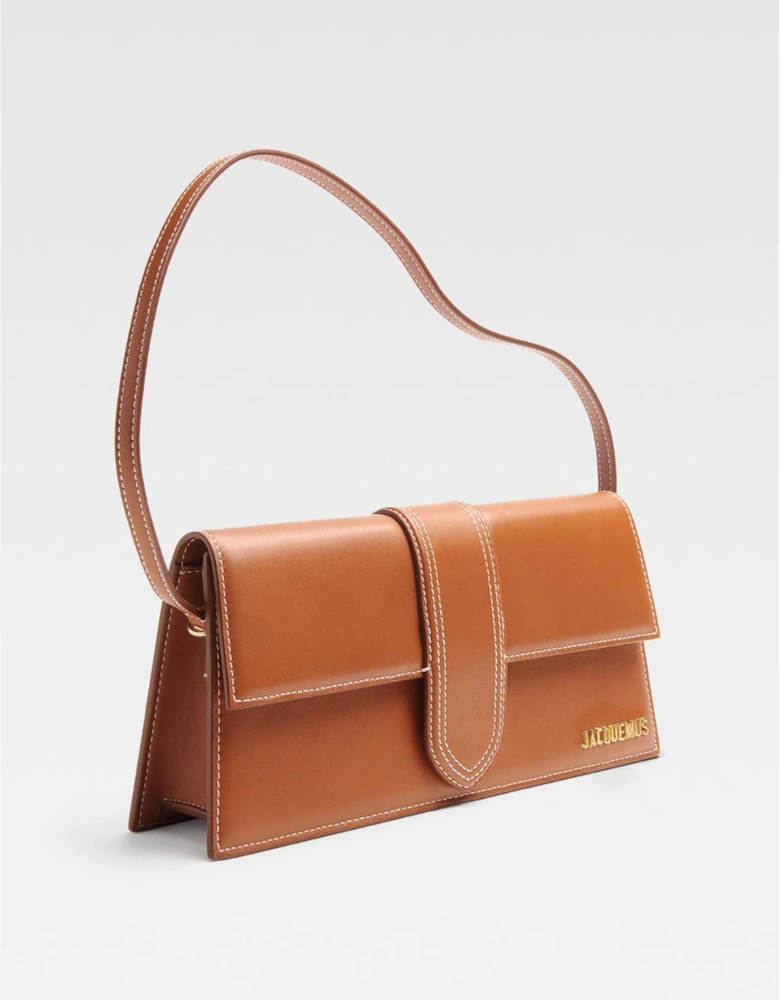 Le Bambino Long Leather Shoulder Bag with Gold Hardware Women - Pink