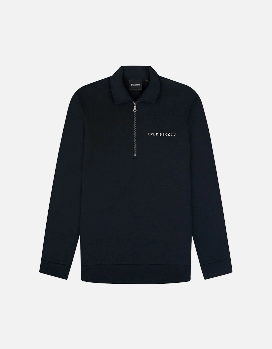 Loopback Embroidered Collared Sweatshirt