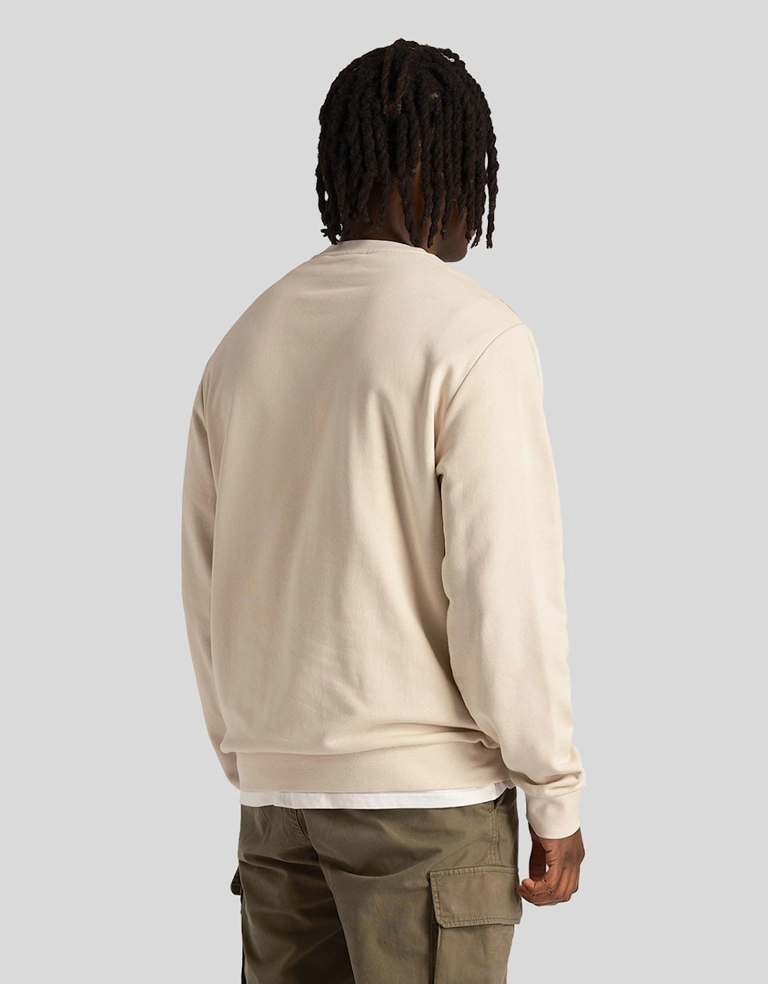 Loopback Embroidered Crewneck Sweatshirt