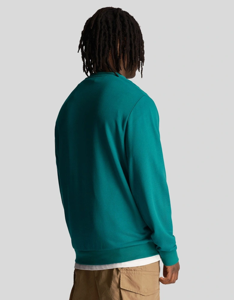 Loopback Embroidered Crewneck Sweatshirt