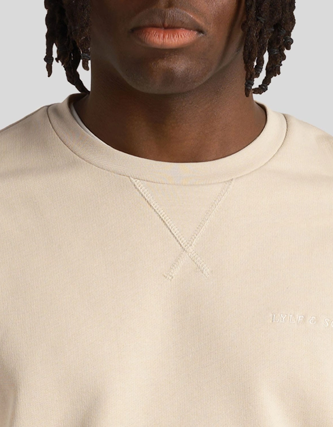Loopback Embroidered Crewneck Sweatshirt