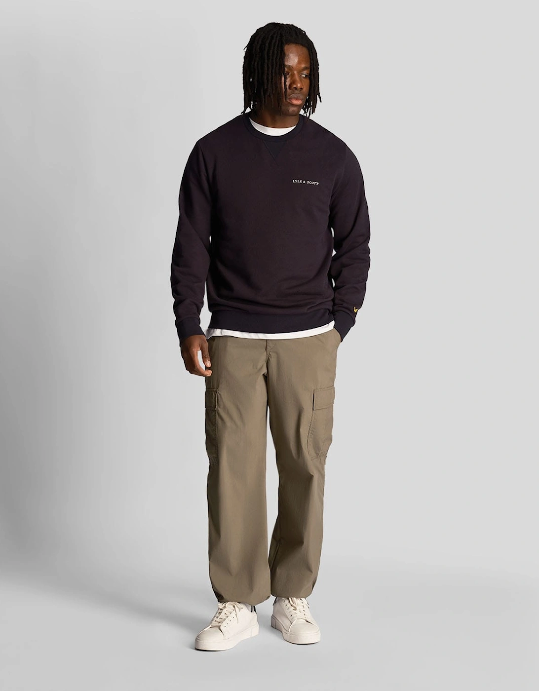 Loopback Embroidered Crewneck Sweatshirt