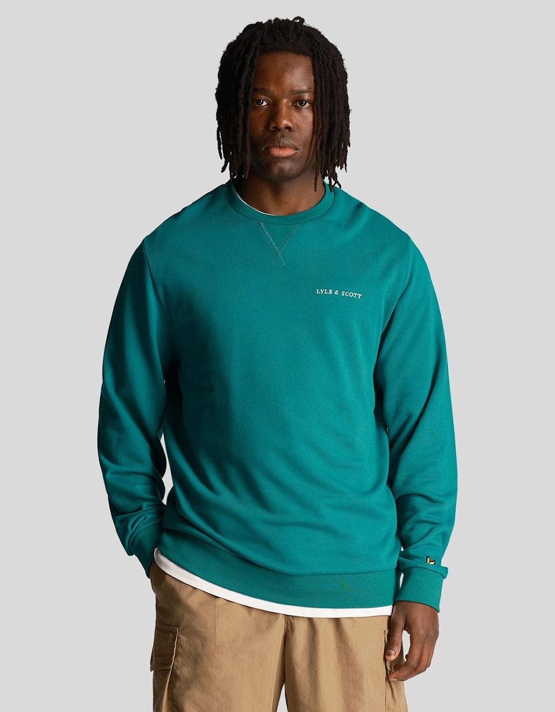 Loopback Embroidered Crewneck Sweatshirt, 6 of 5