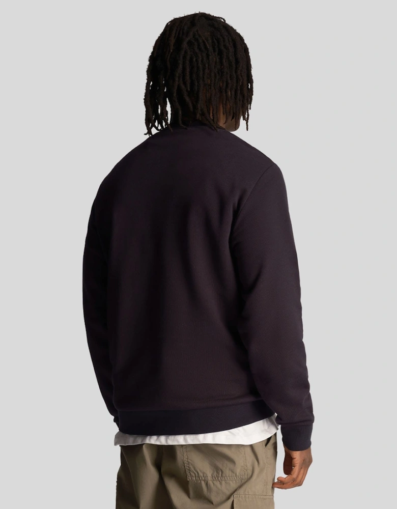 Loopback Embroidered Crewneck Sweatshirt