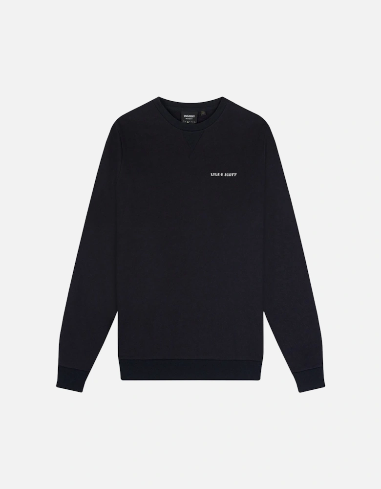 Loopback Embroidered Crewneck Sweatshirt