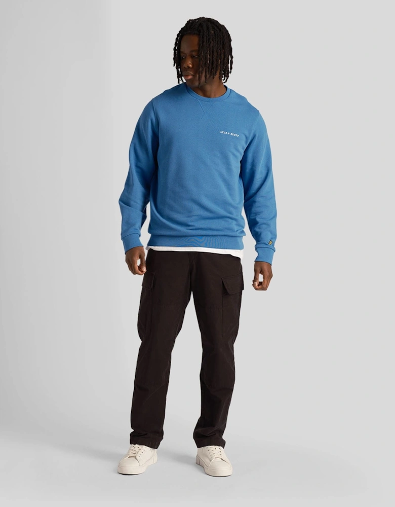Loopback Embroidered Crewneck Sweatshirt