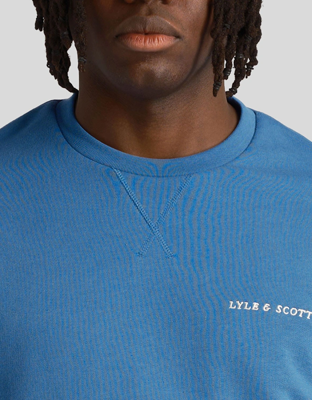 Loopback Embroidered Crewneck Sweatshirt