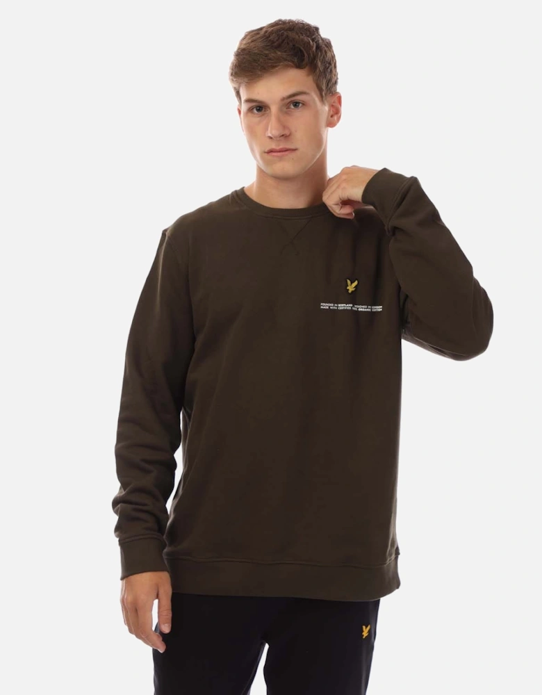 Organic Print Crew Neck Sweatshirt