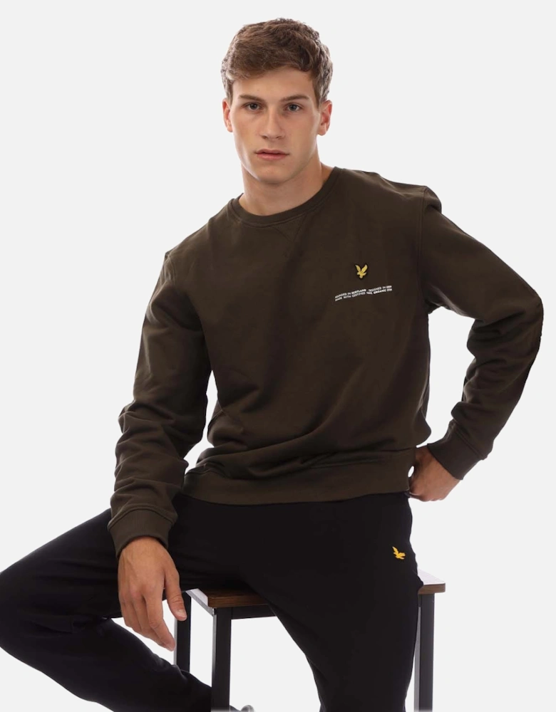 Organic Print Crew Neck Sweatshirt