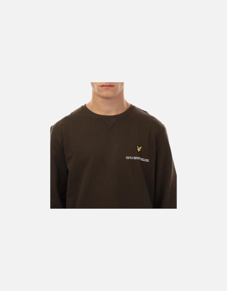 Organic Print Crew Neck Sweatshirt