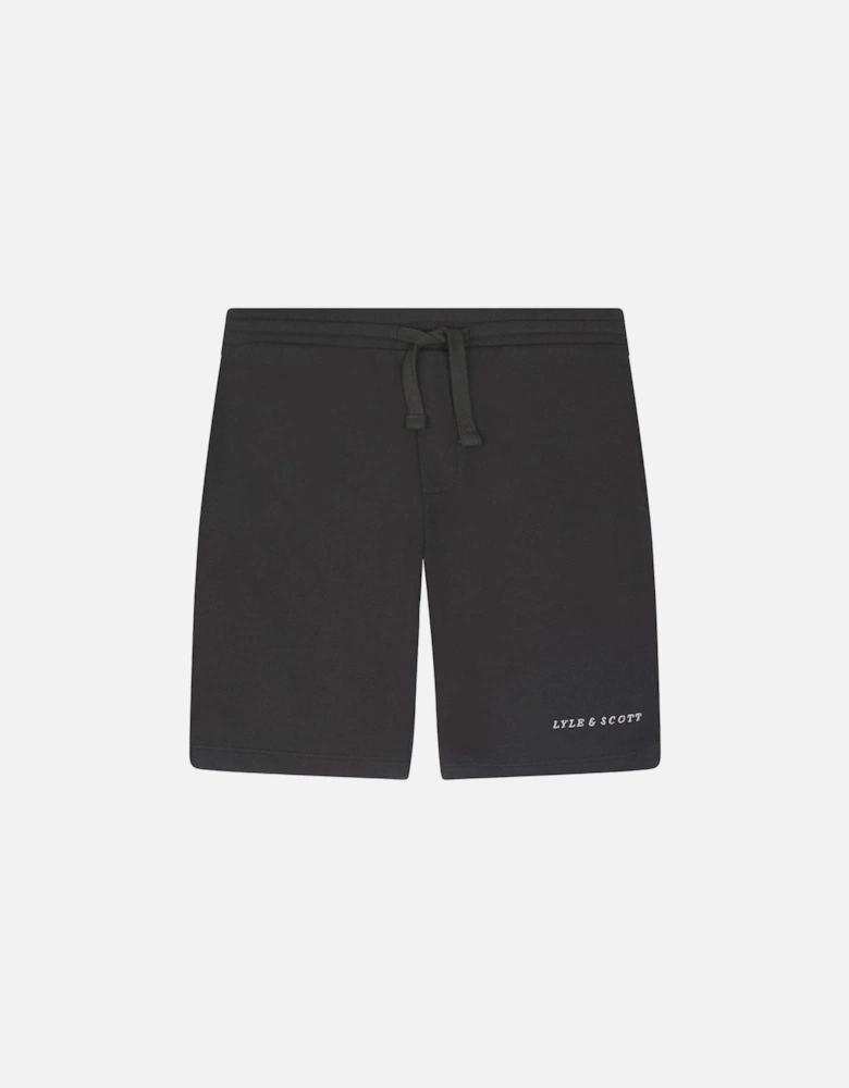 Juniors Script Embroidered Sweat Shorts
