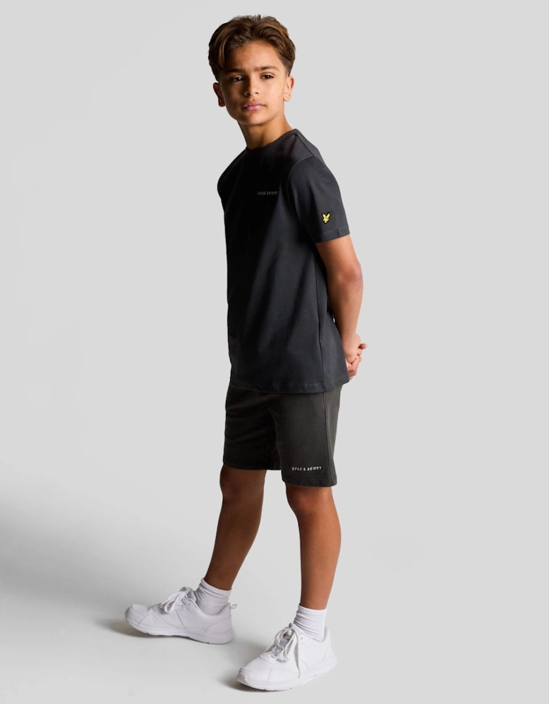 Juniors Script Embroidered Sweat Shorts