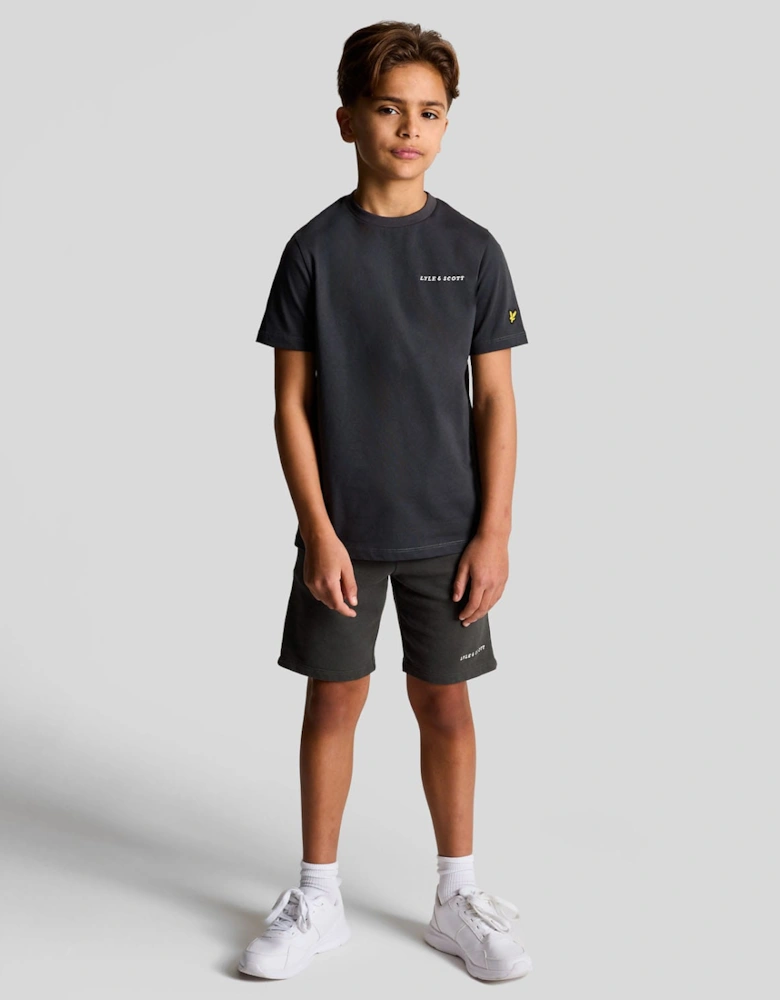 Juniors Script Embroidered Sweat Shorts