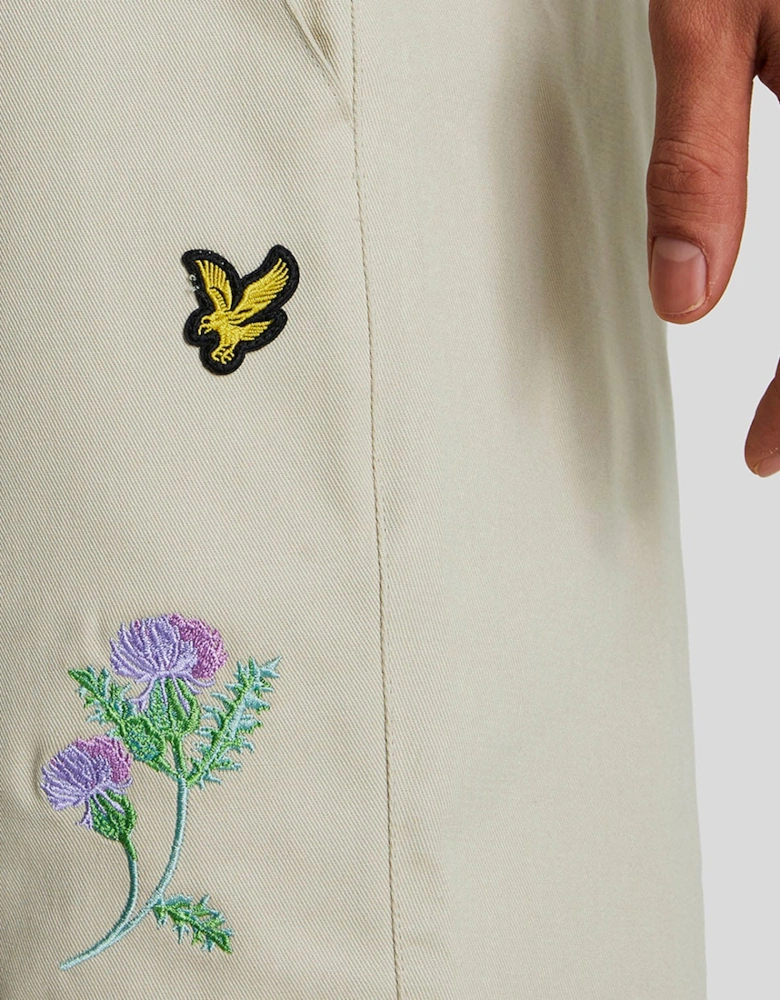 Thistle Club Embroidered Shorts