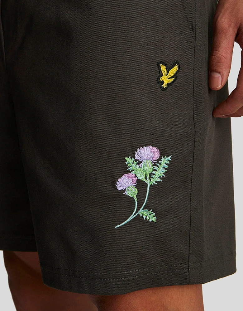 Thistle Club Embroidered Shorts