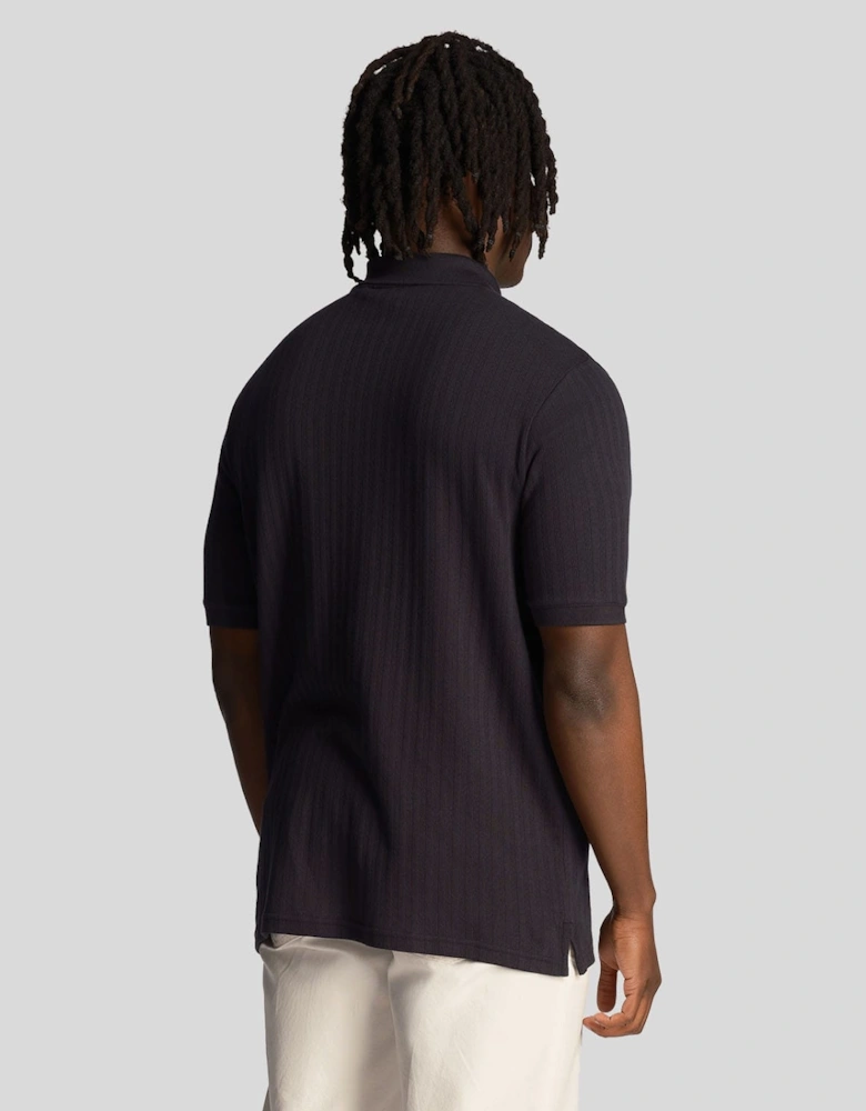 Textured Stripe Polo Shirt