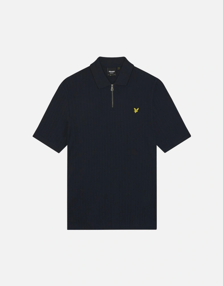 Textured Stripe Polo Shirt